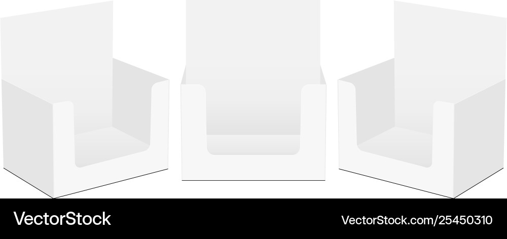 Cardboard Box Mockups - Set of Display Boxes vector image