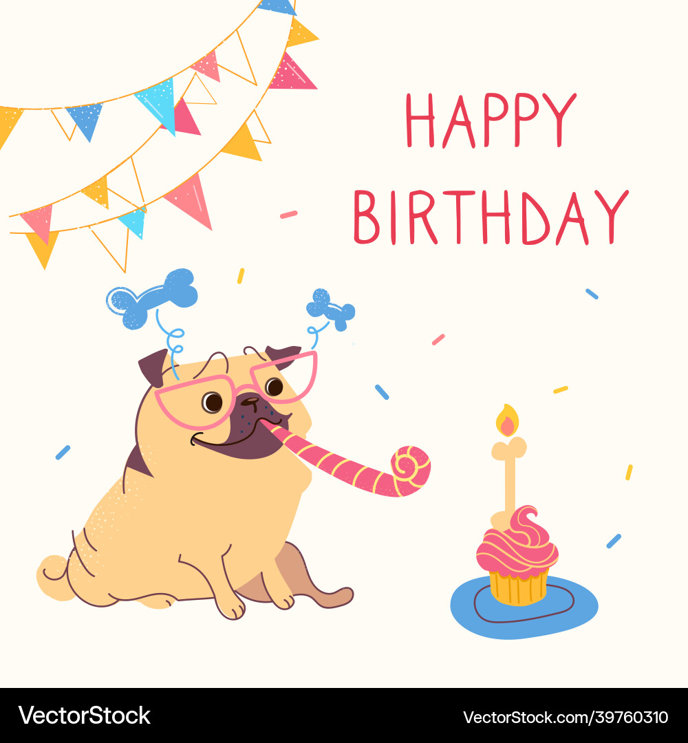 Pug Card Cute Pug Brthday Card Pug Brthday Card Pun | Etsy - View #5