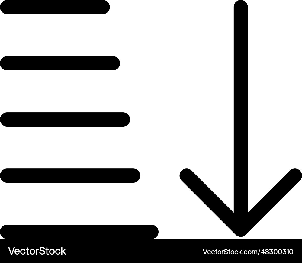 Descending sort icon Descending sort icon vector image