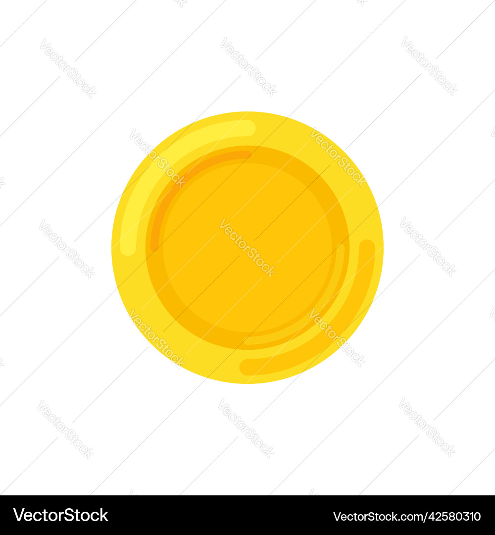 Empty gold coin template with copy space Empty gold coin template with copy space vector image
