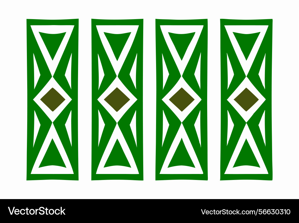 Geometric pattern with green triangles vector image