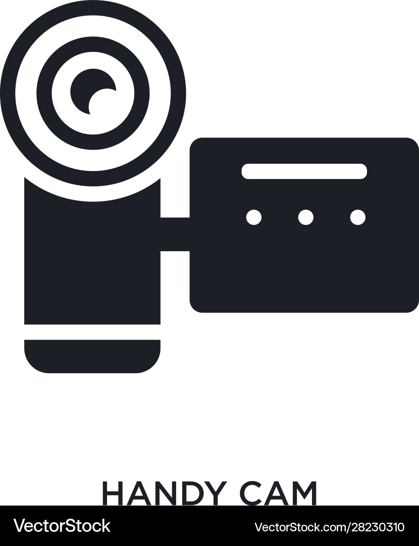 Handy cam isolated icon simple element from Vector Image