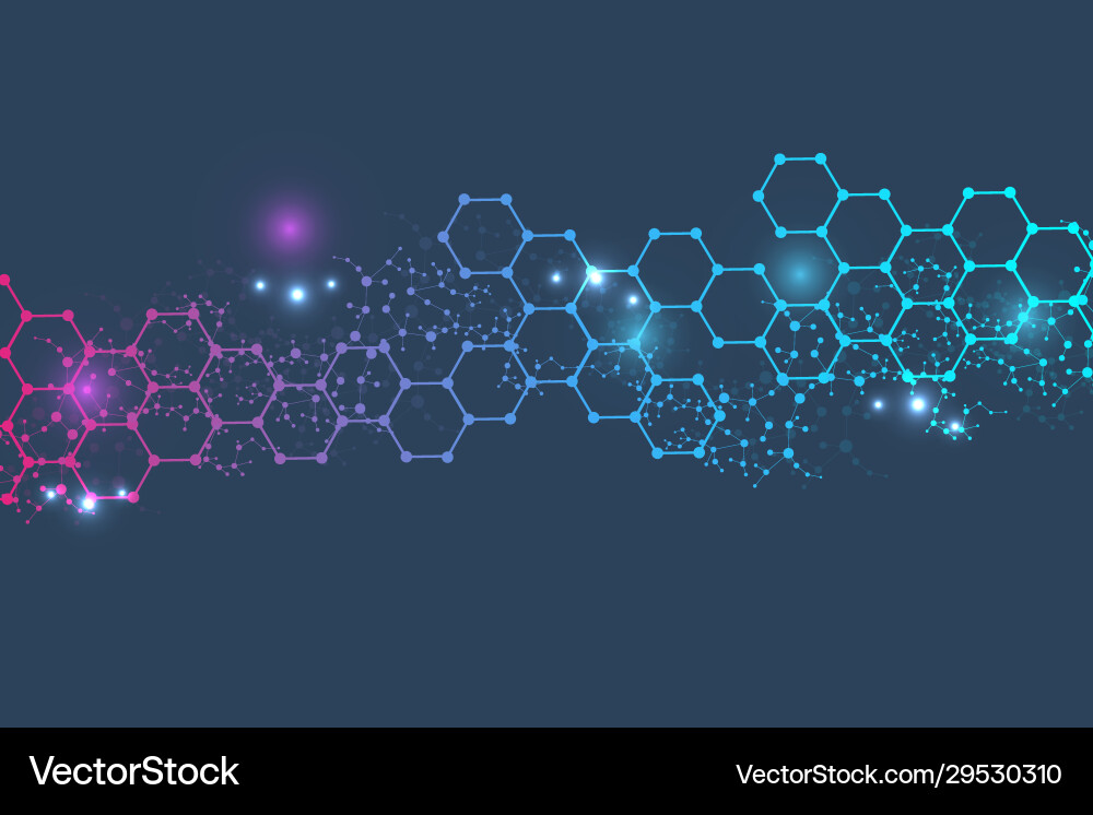 Hexagonal abstract background big data Hexagonal abstract background big data vector image