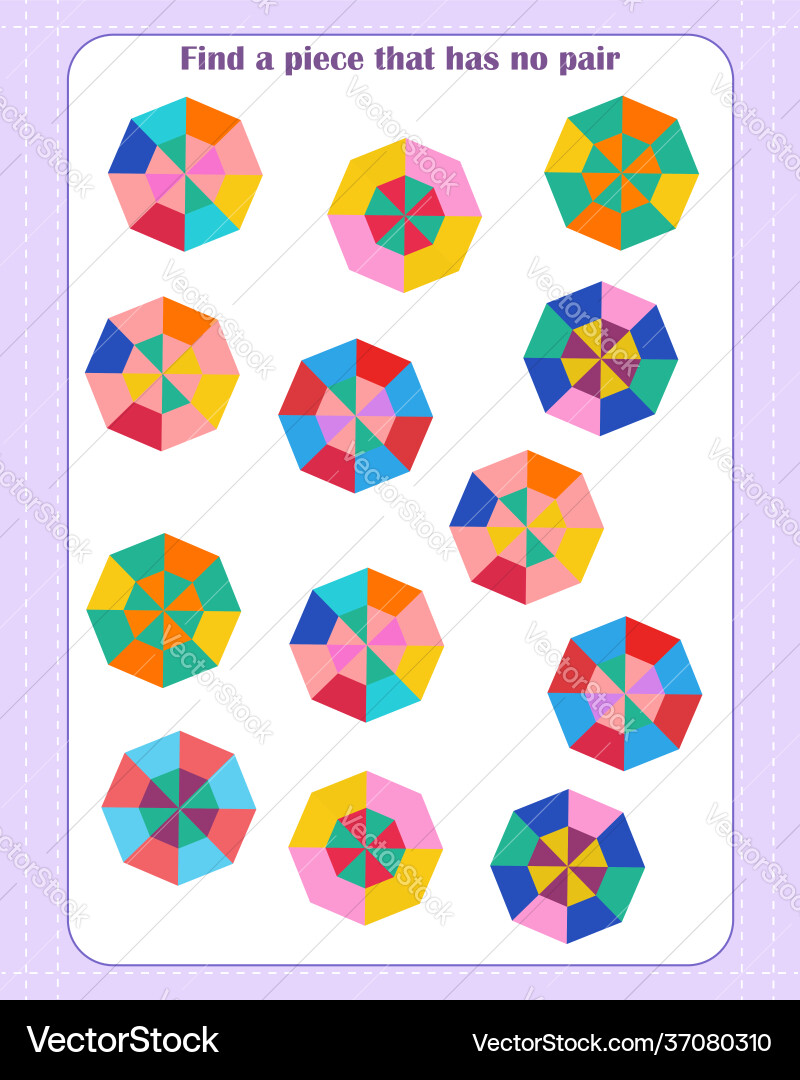 Logic game for children find which shape Logic game for children find which shape vector image