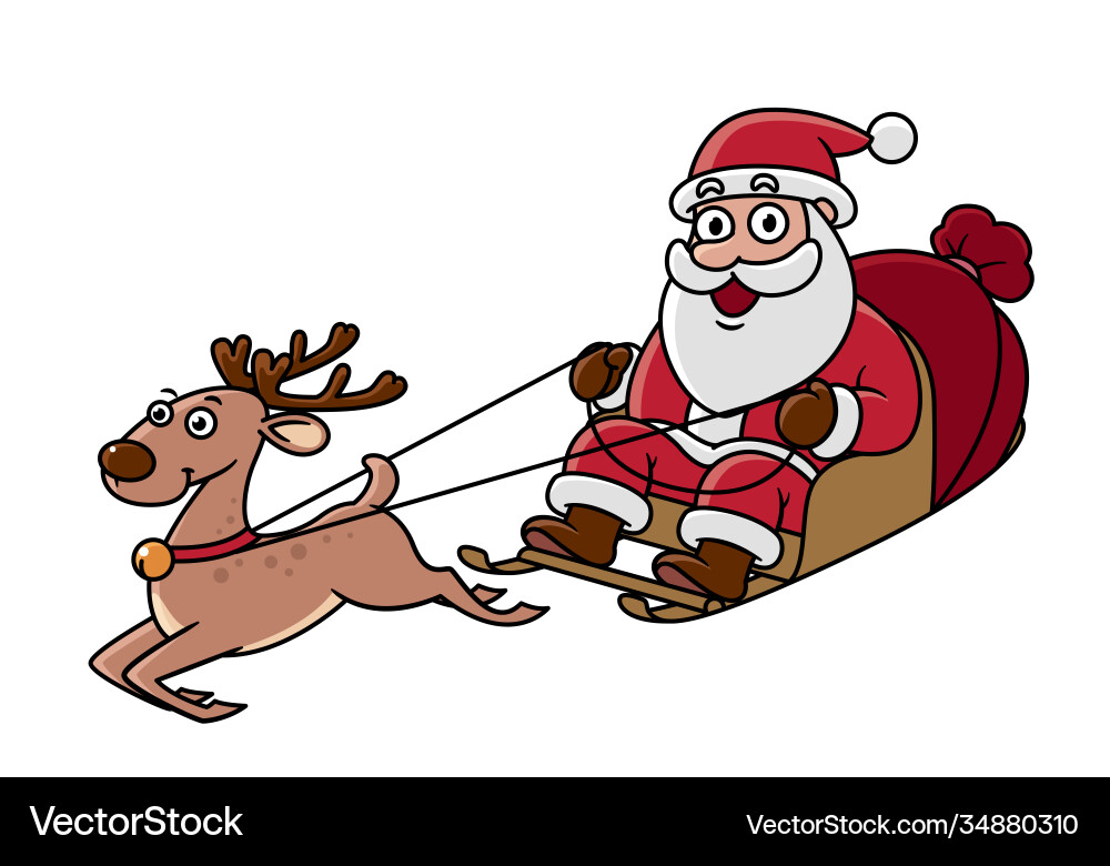 Santa on his sleigh discount