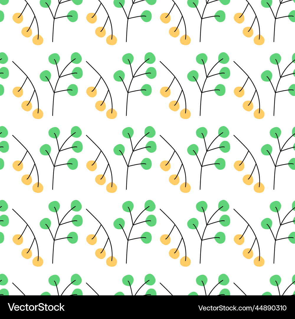 Seamless pattern from branches in bright marker Seamless pattern from branches in bright marker vector image