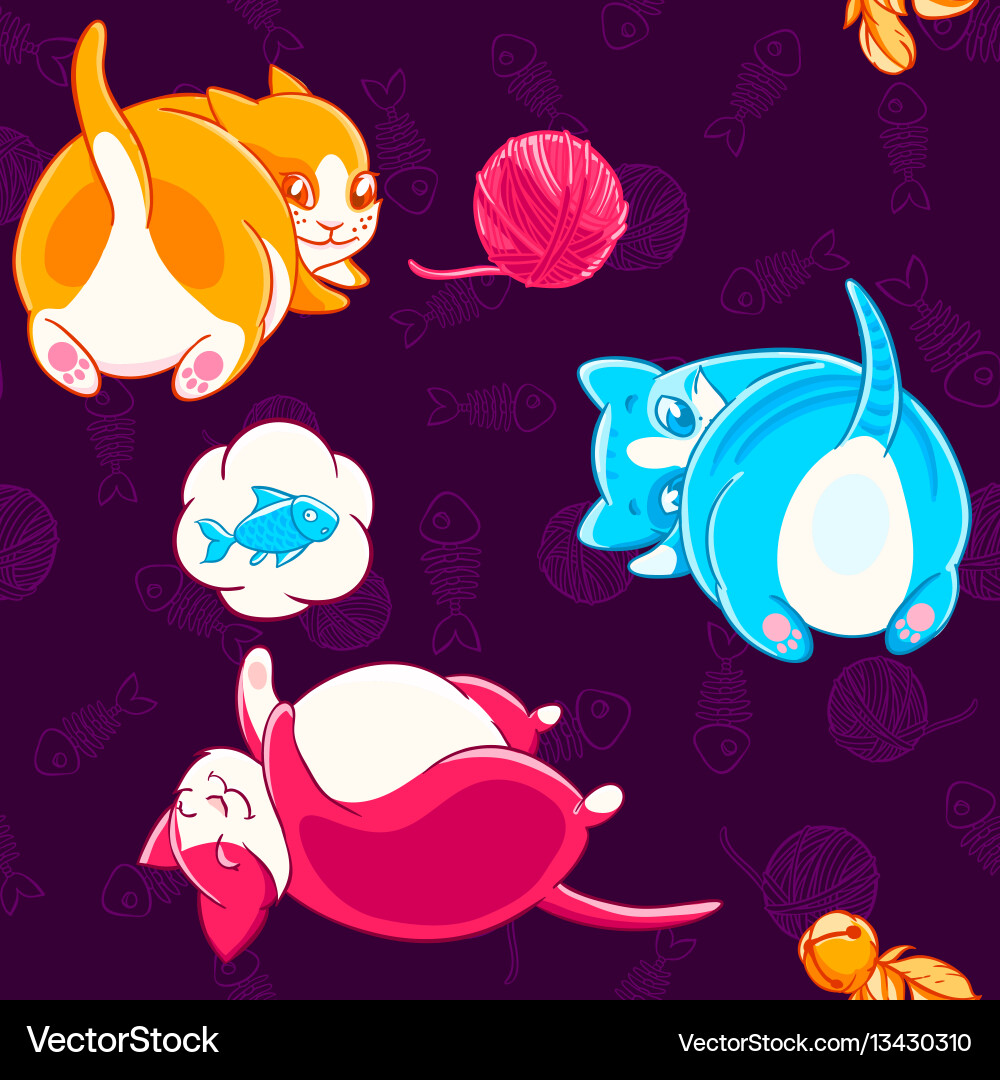 Seamless pattern with playful painted colorful Vector Image