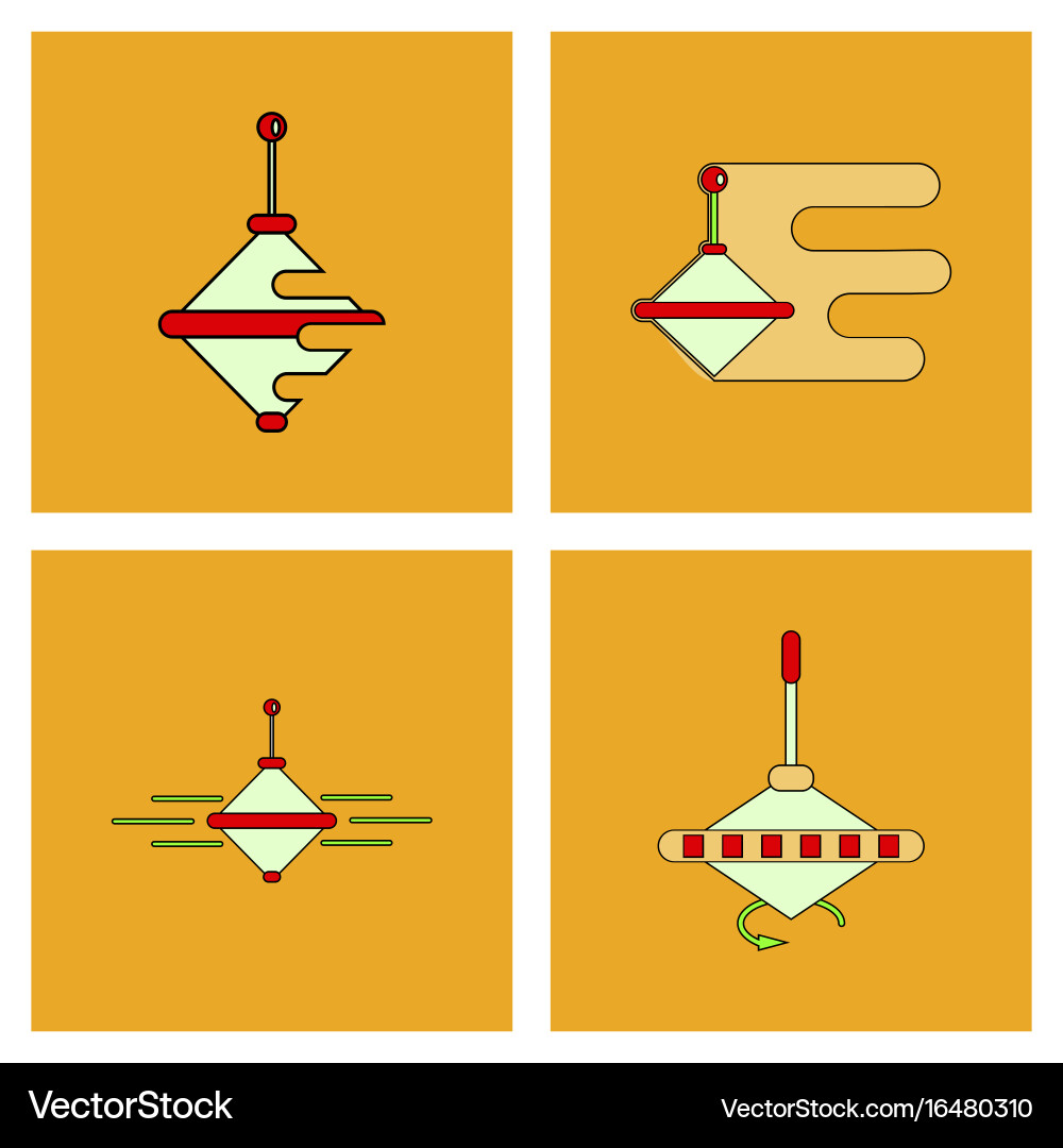 Set of children toys in different sets flet Vector Image