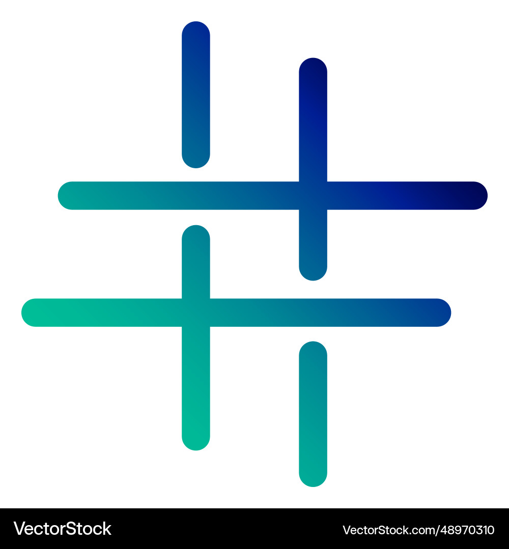 Sharp key gradient stroke Sharp key gradient stroke vector image