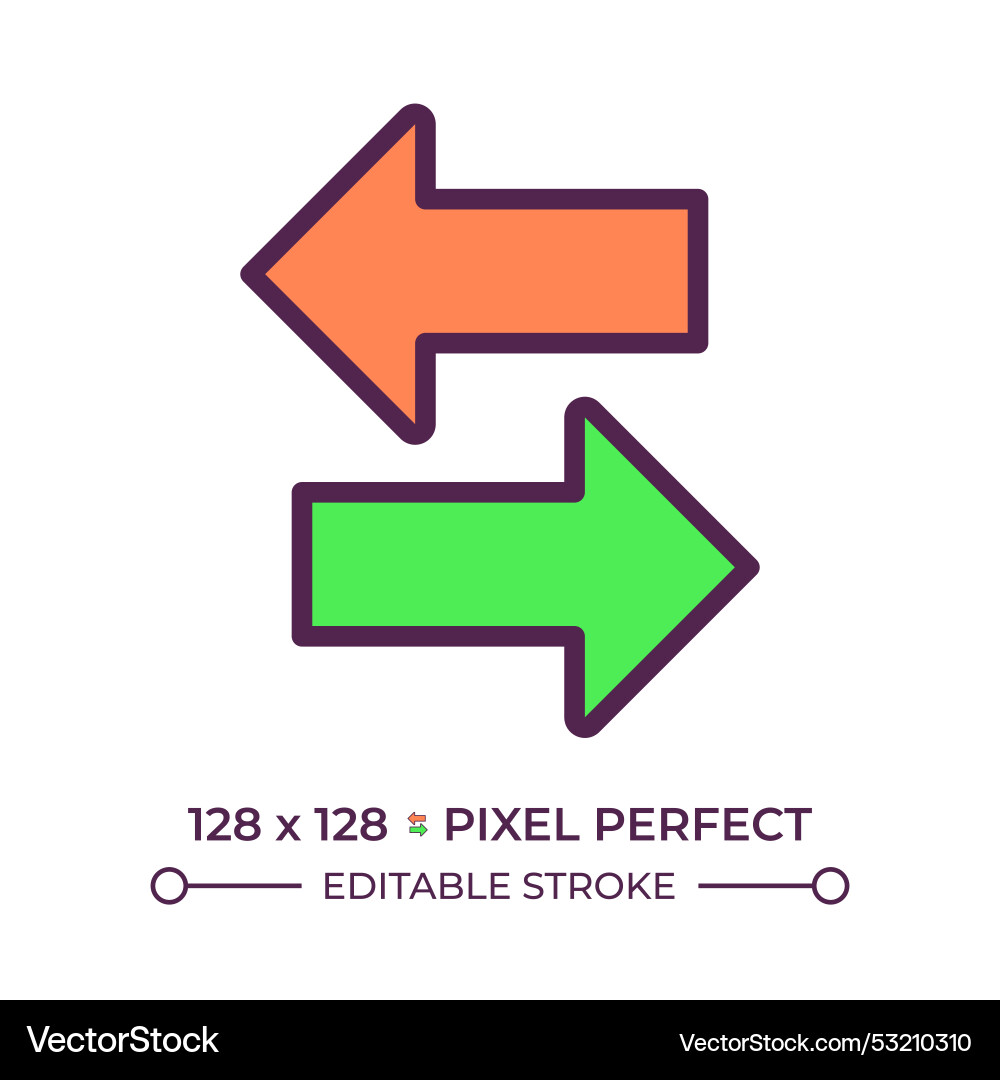 Switch arrow rgb color icon Switch arrow rgb color icon vector image