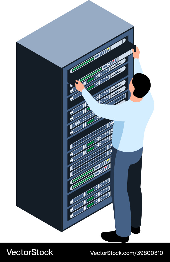 Sysadmin isometric Sysadmin isometric vector image