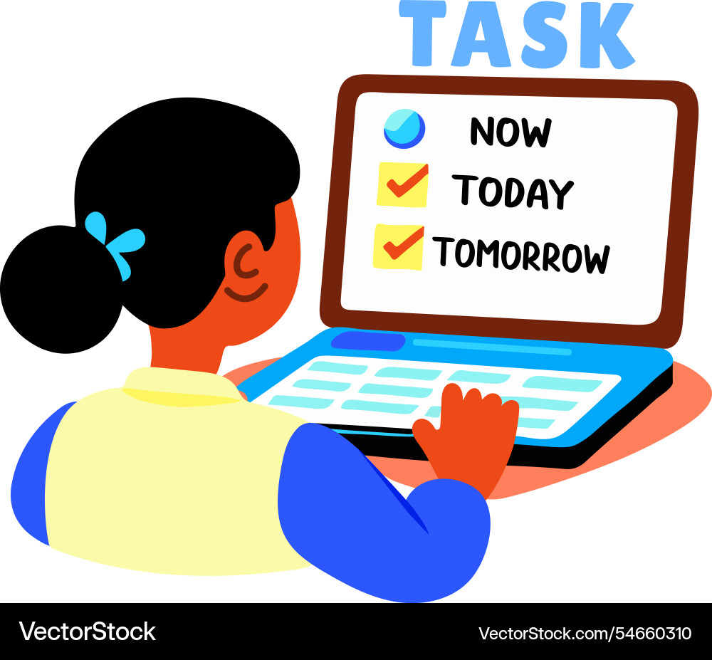 Task list vector image