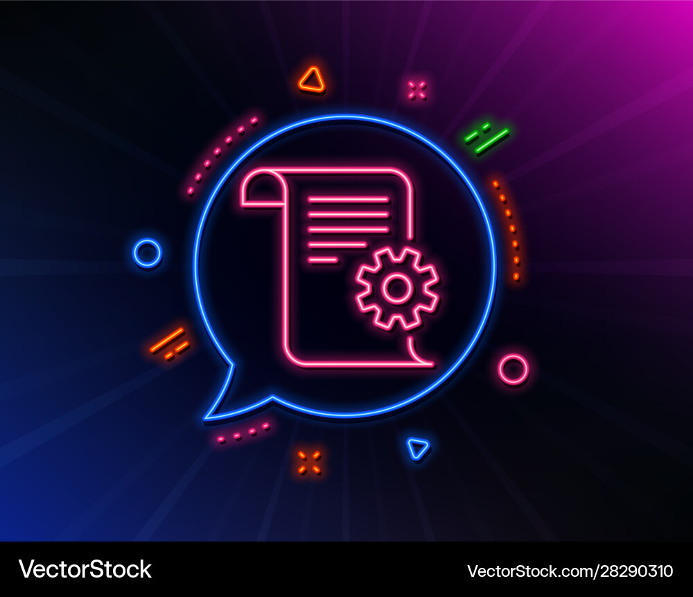 Technical documentation line icon instruction Technical documentation line icon instruction vector image