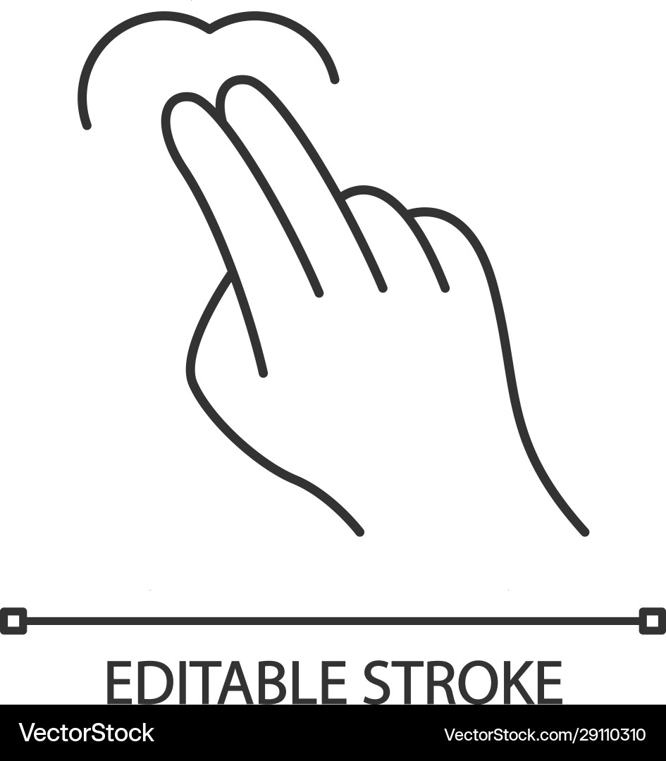 Touchscreen gesture linear icon Touchscreen gesture linear icon vector image
