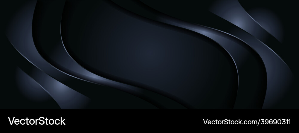 Abstract dark dynamic background with paper cut vector image