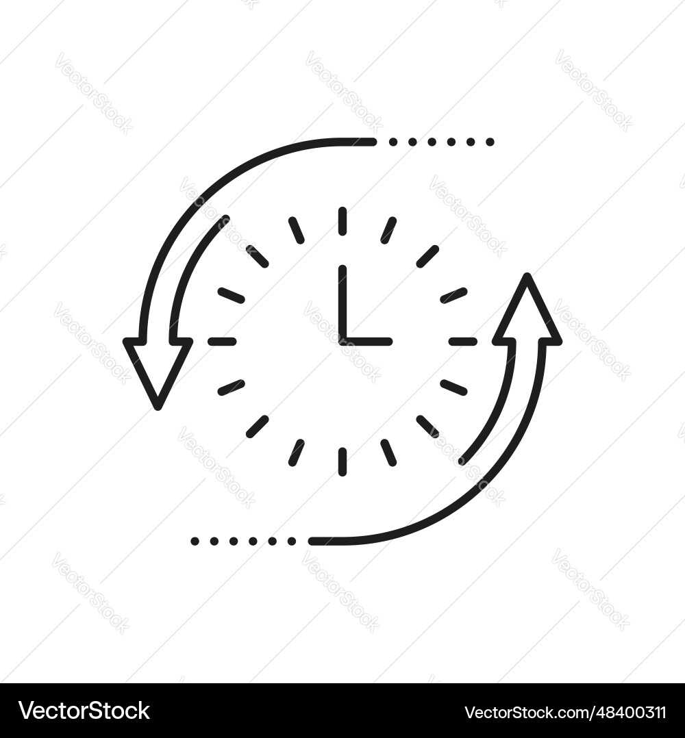 Alarm stopwatch isolated clock timer outline icon vector image