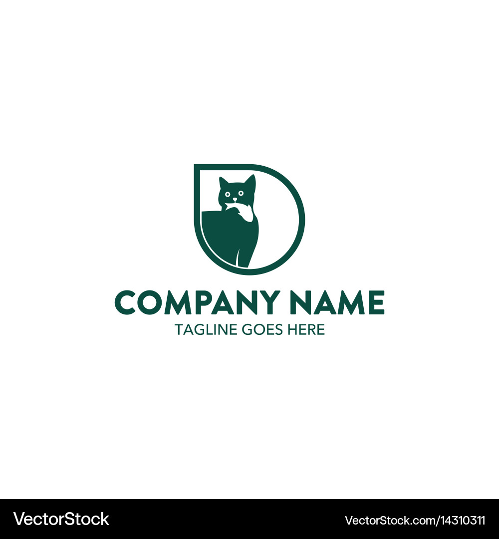 Cat logo-20 vector image