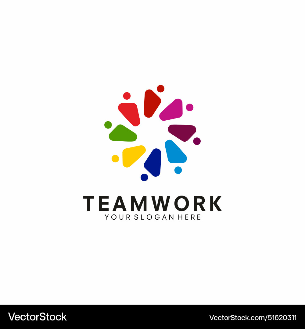 Design template teamwork abstract icon Vector Image