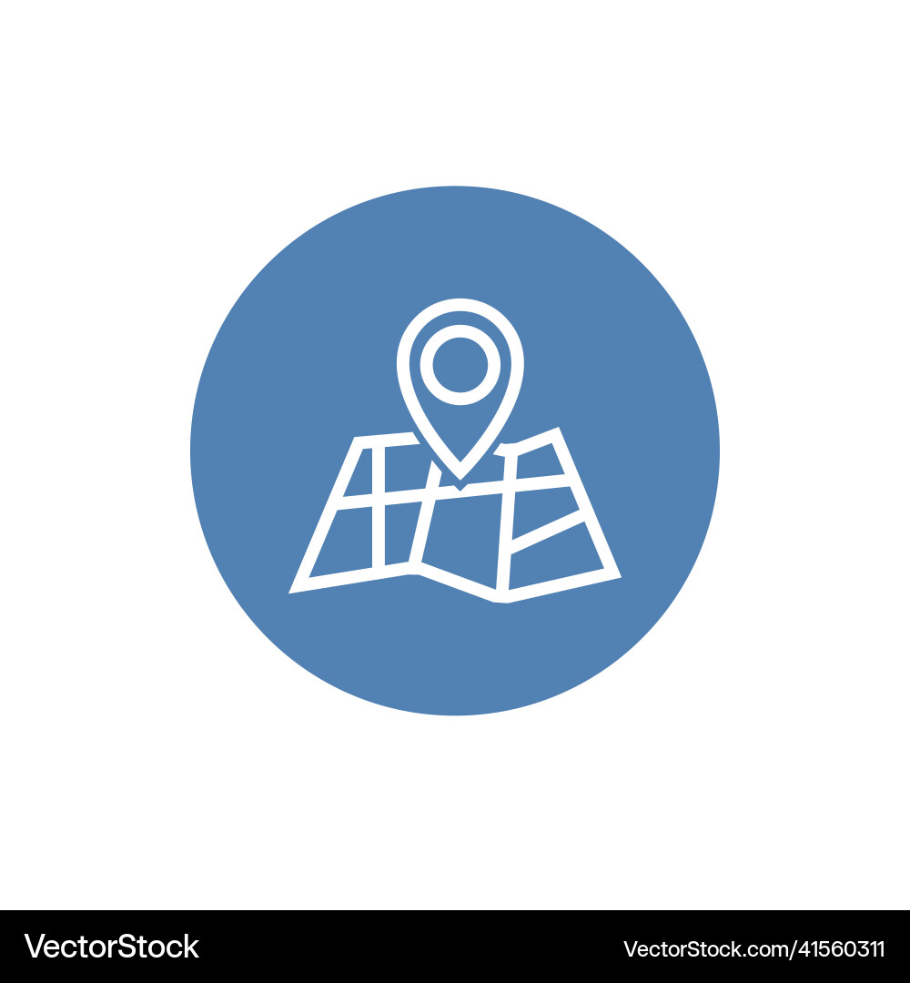Map pointer flat icon symbol for your web vector image