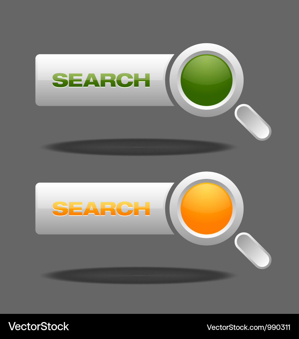 Search Icon Buttons Vector Image