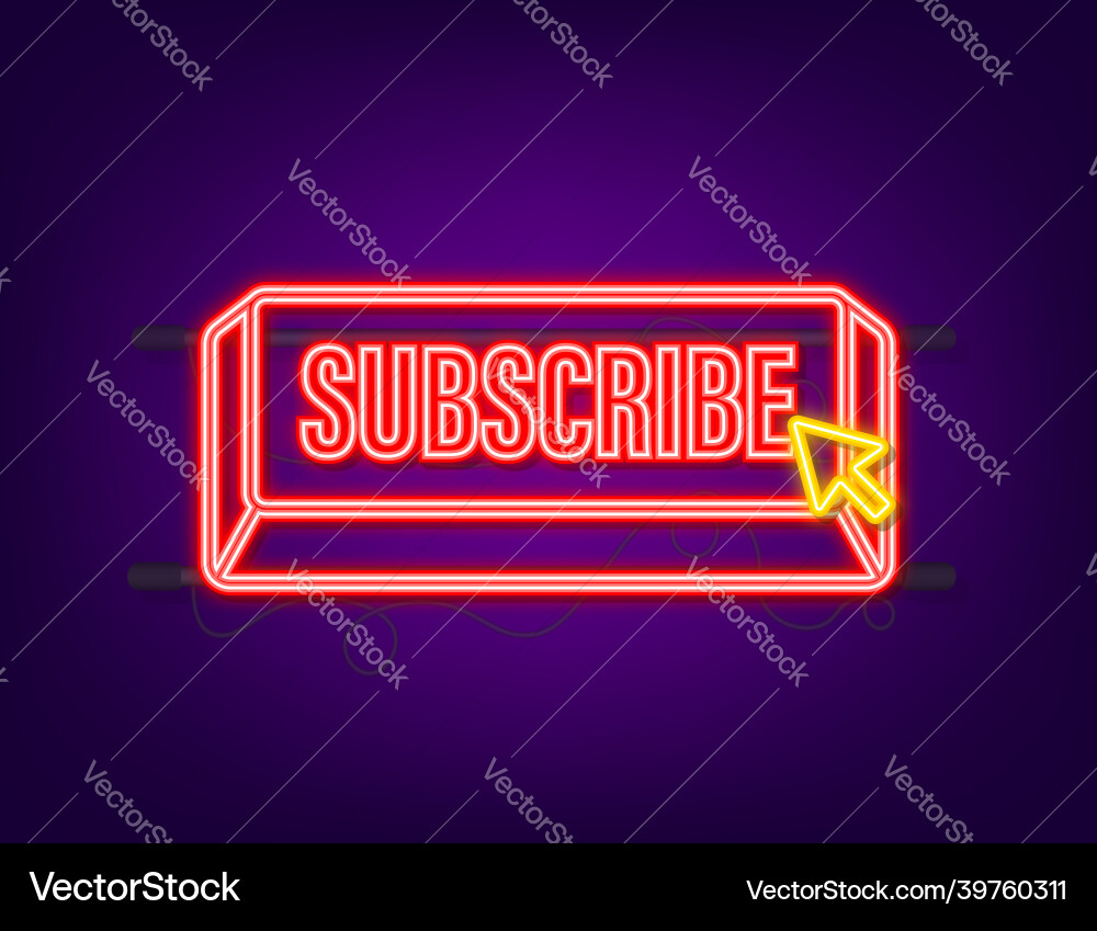 Subscribe with cursor button internet icon Subscribe with cursor button internet icon Vector Image