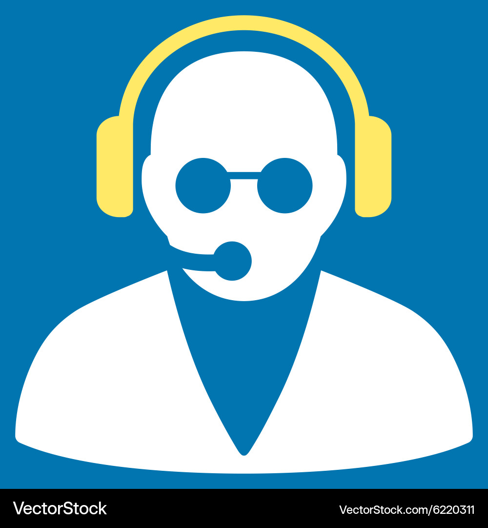 Support operator icon vector image
