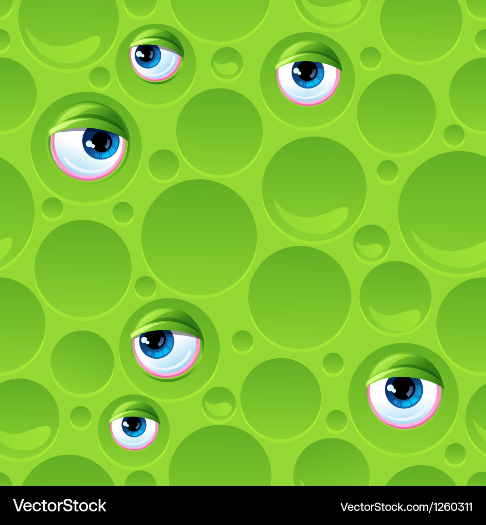 Surreal Eye Pattern - Abstract Bubbles vector image