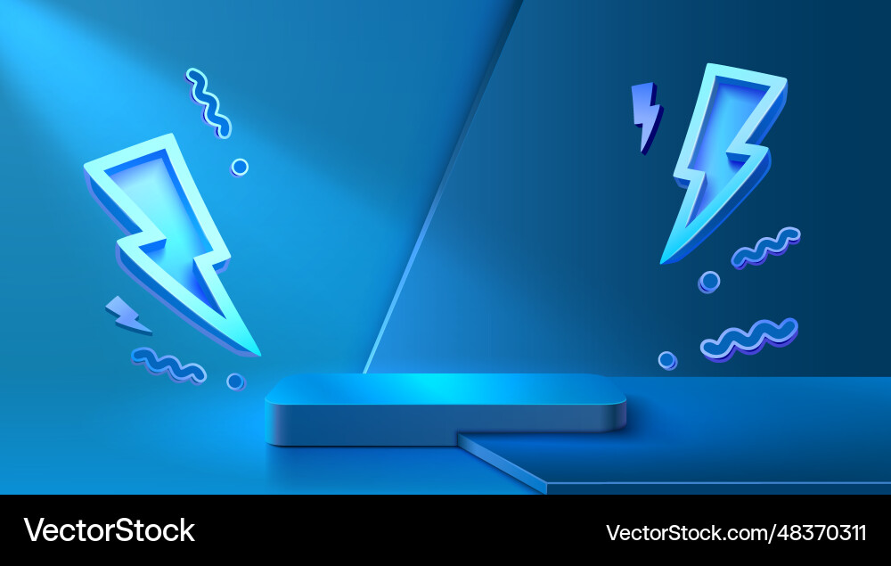 Szene mega verkauf gefahr podium banner blau zimmer Szene mega verkauf gefahr podium banner blau zimmer vektorbild