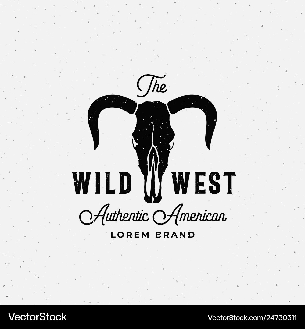 Wild west american abstract sign symbol vector image