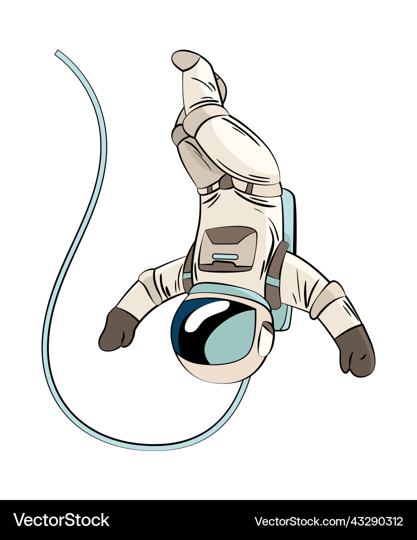 Astronaut or cosmonaut in spacesuit floating Vector Image