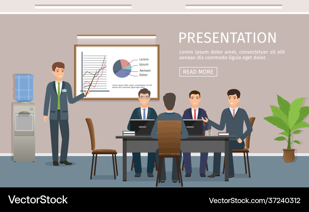 Banner with simple text and button element Banner with simple text and button element Vector Image
