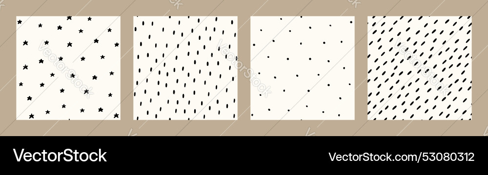 Boho Star Dash Pattern vector image