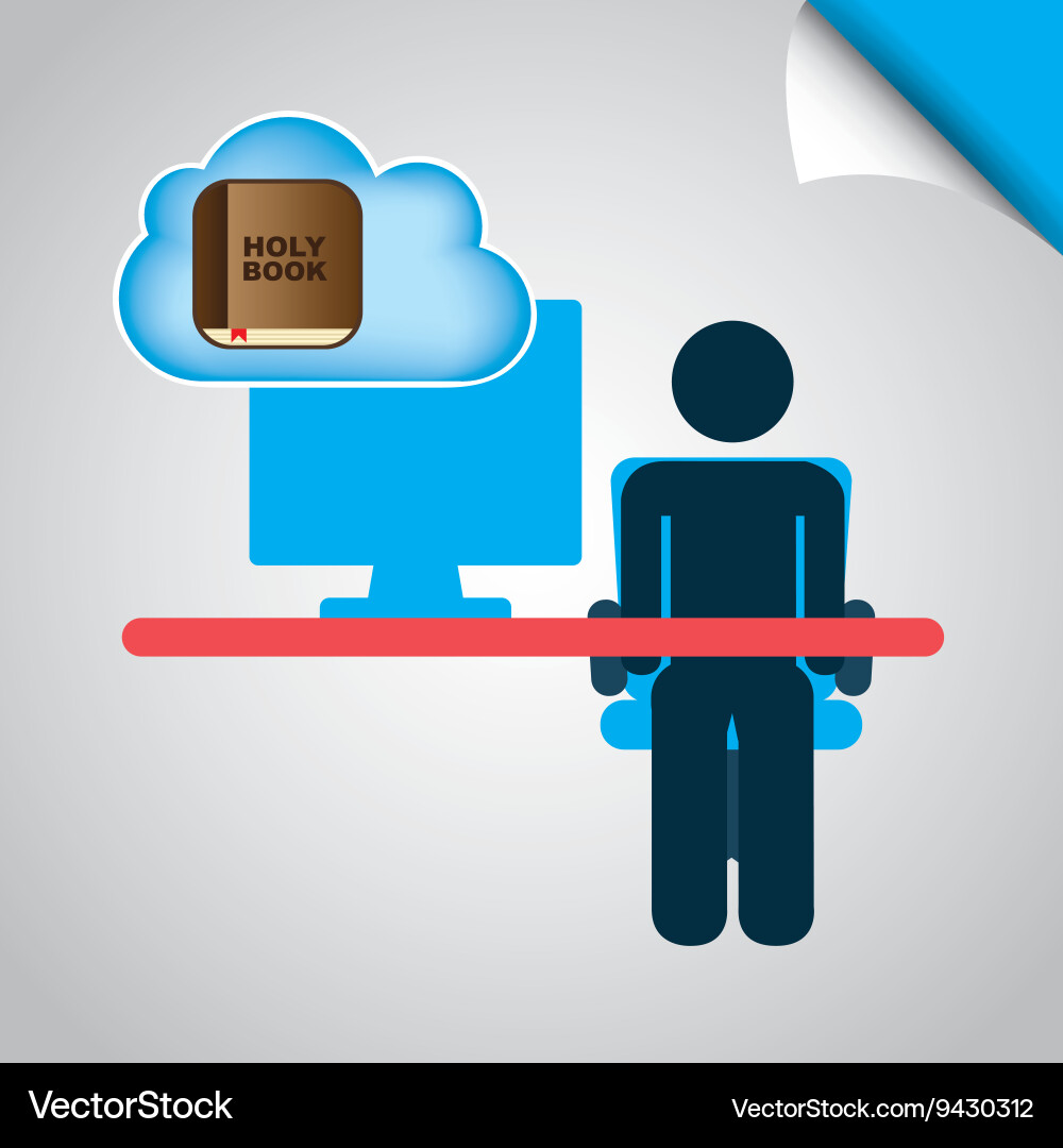 Cloud computing design vector image