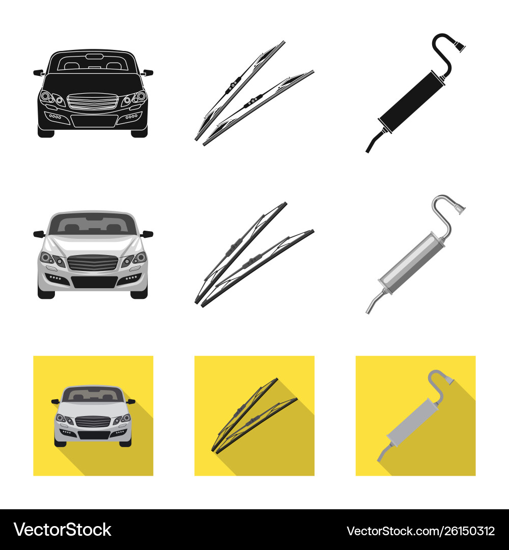Design auto and part sign set Design auto and part sign set vector image