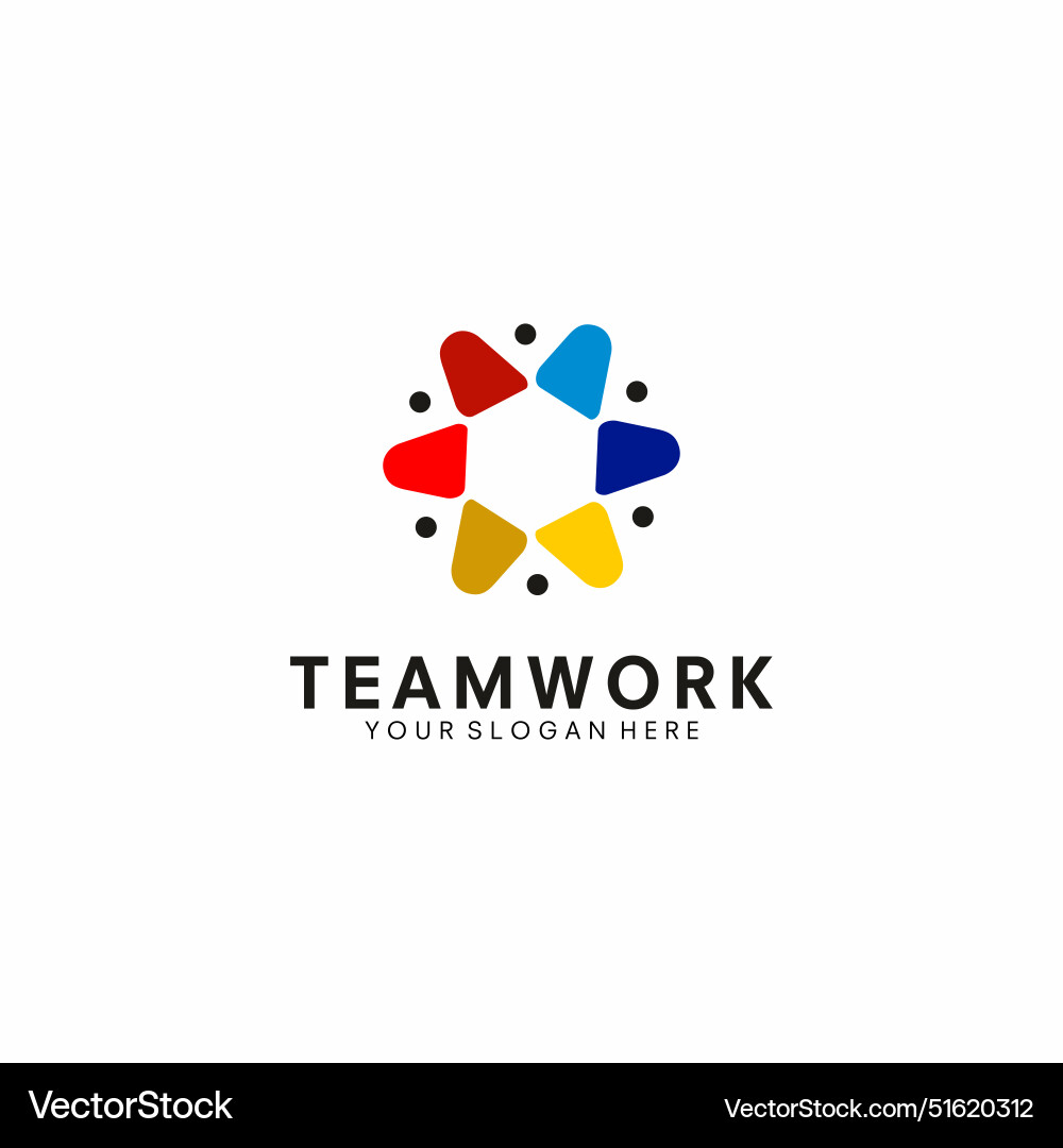 Design template teamwork abstract icon Vector Image
