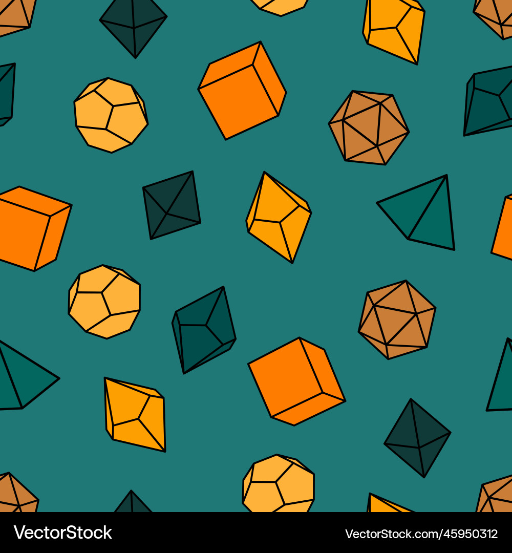 Dice Pattern - Polyhedral Game Set vector image