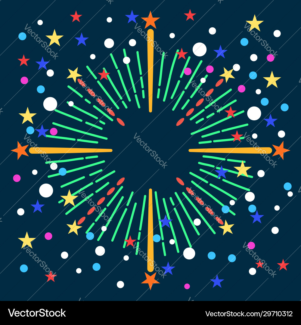 Firework display in night background Firework display in night background vector image