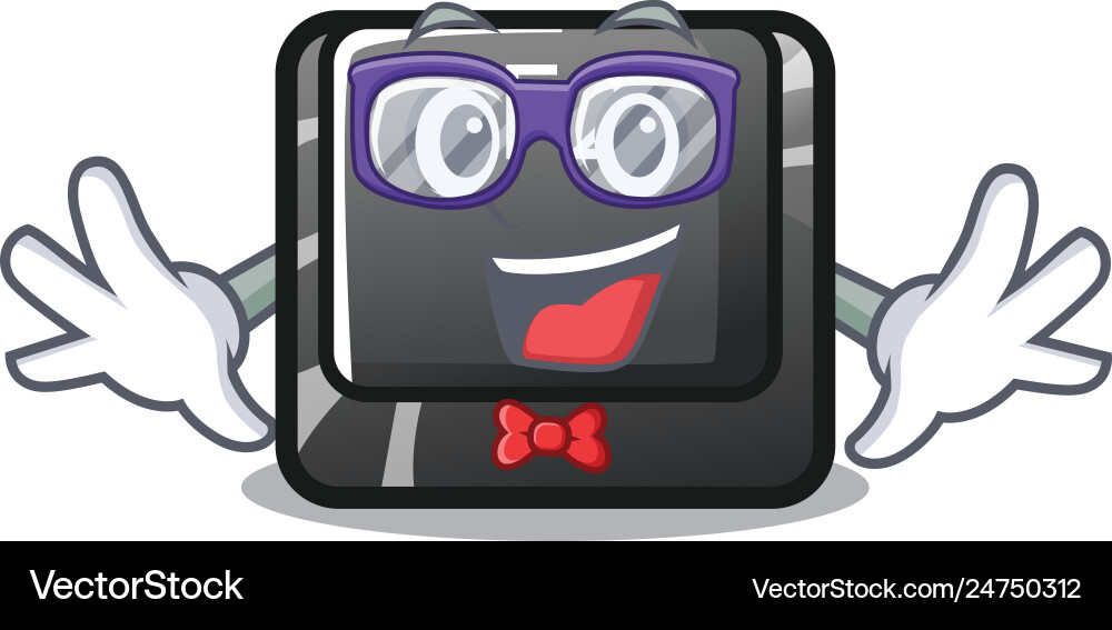 Geek cartoon f2 button on keyboard vector image