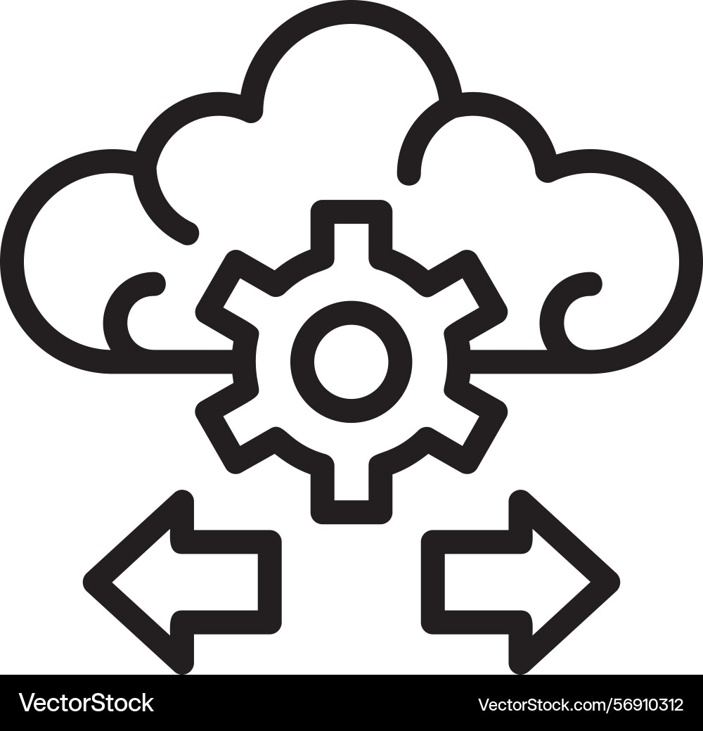 Mind flow linear style icon design vector image