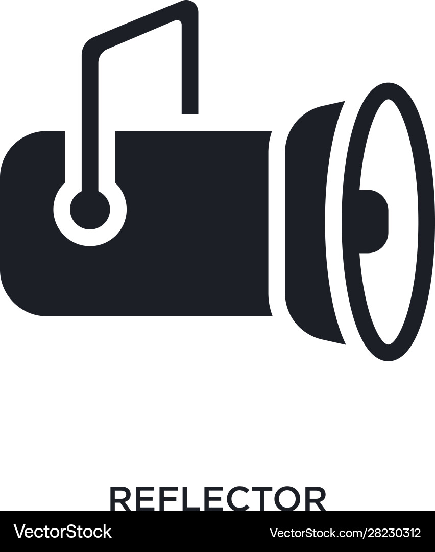 Reflektor isolierte Icon einfaches Element aus Vektorbild