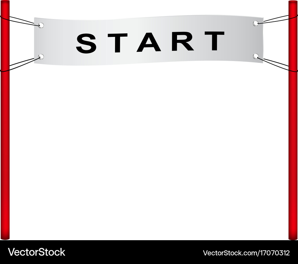 Retro Start Flag vector image