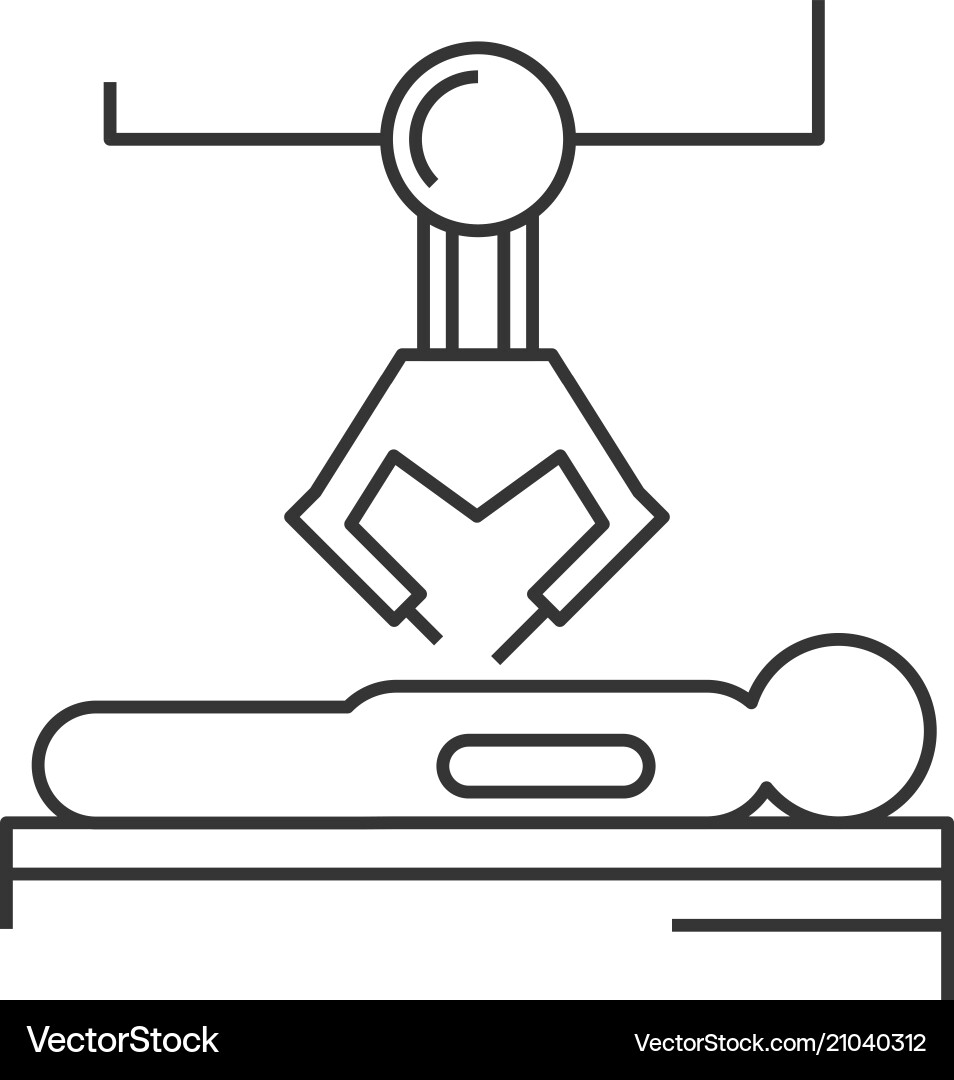 Roboterchirurgie Icon Vektorbild