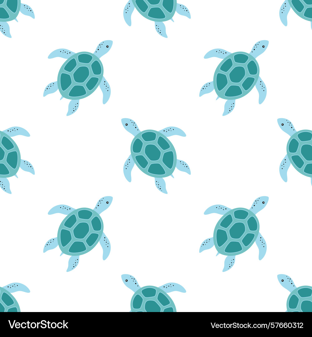Seamless turtle pattern Seamless turtle pattern Vector Image