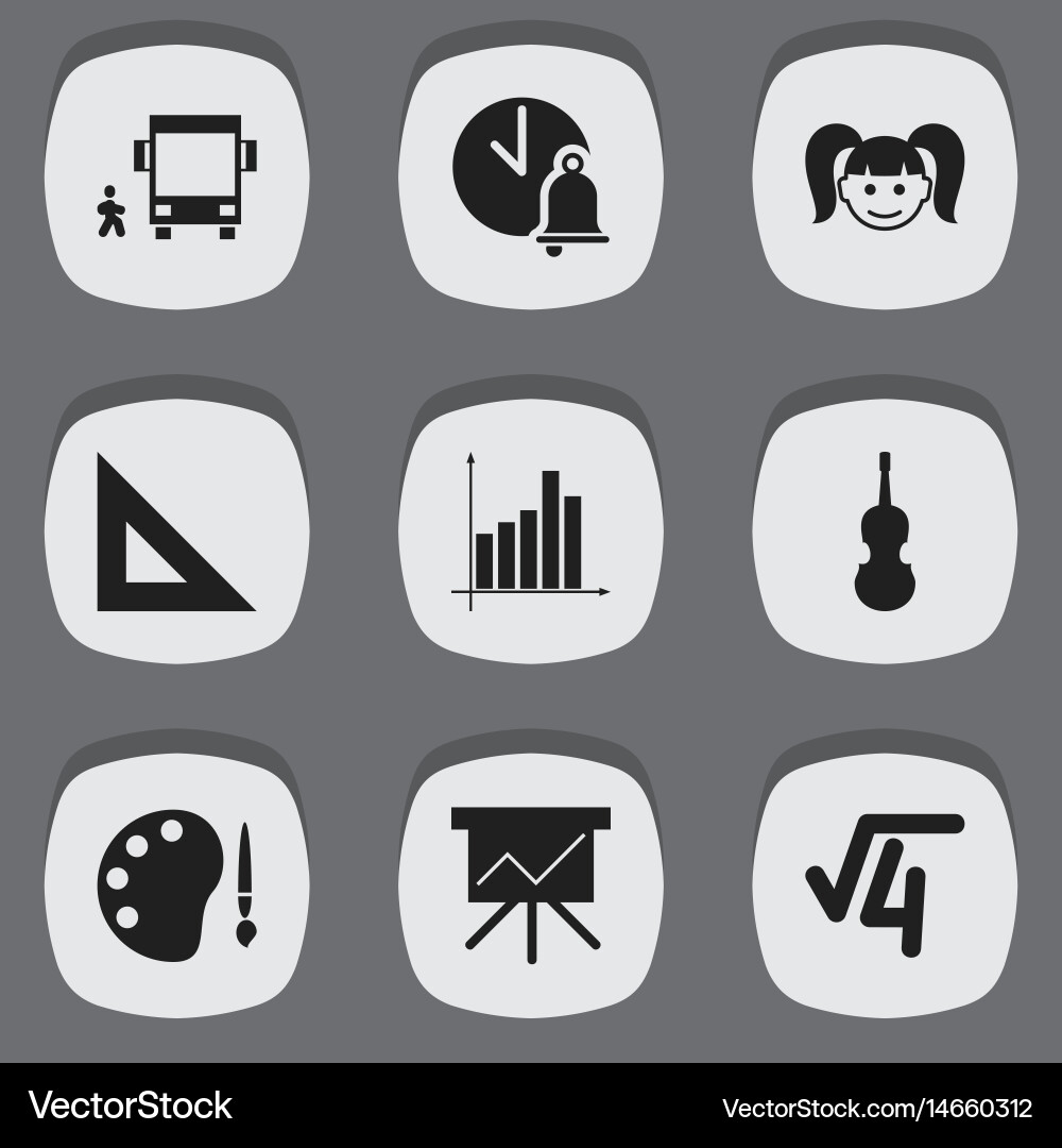 Set of 9 editable science icons includes symbols vector image