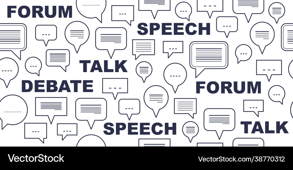 Speech Bubbles Seamless Pattern vector image
