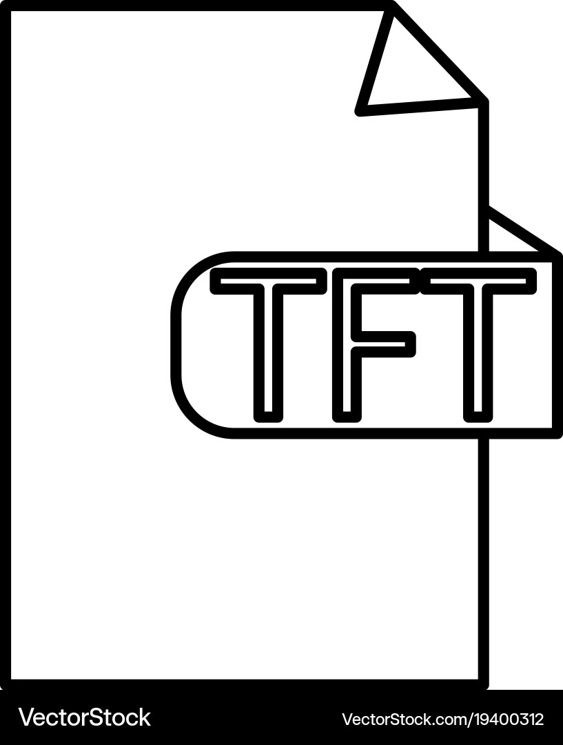 Tft format icon Royalty Free Vector Image - VectorStock