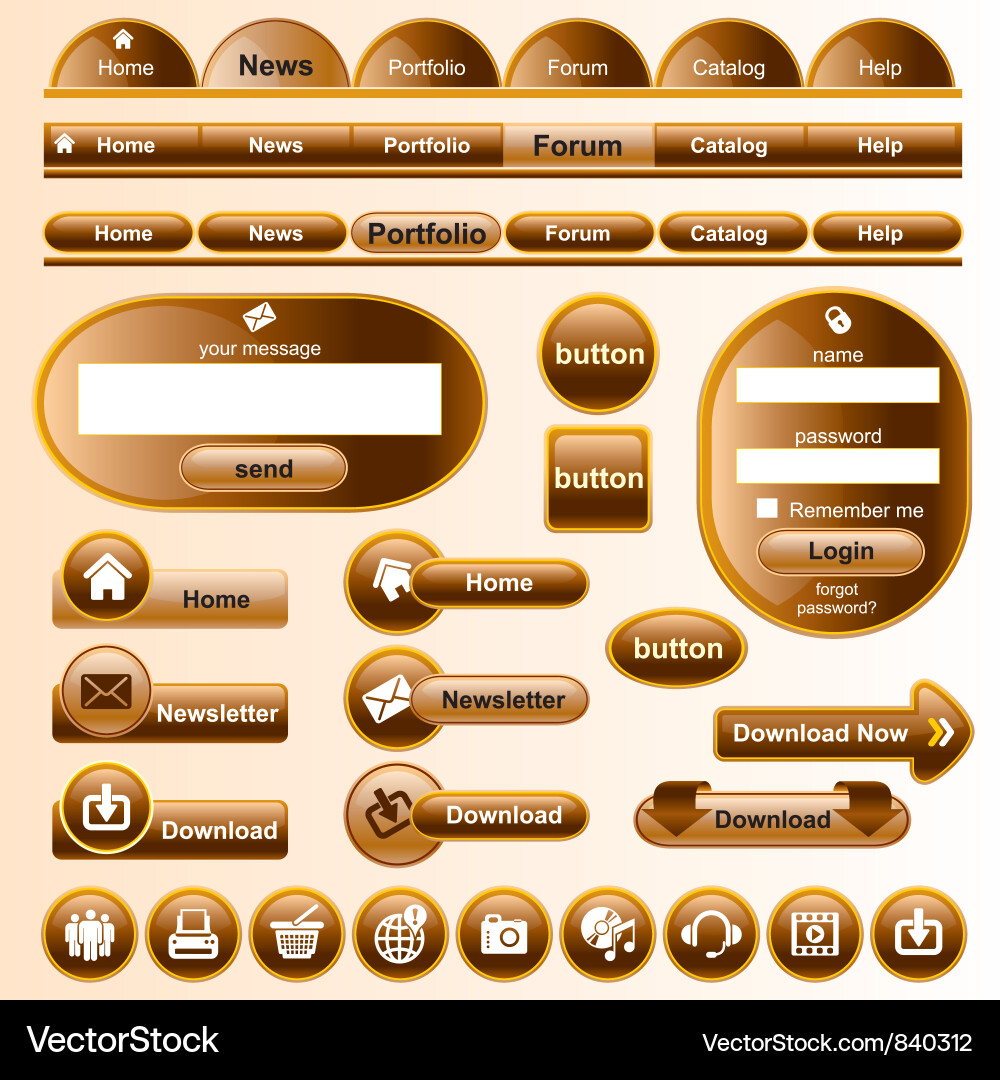 Web design elements vector image