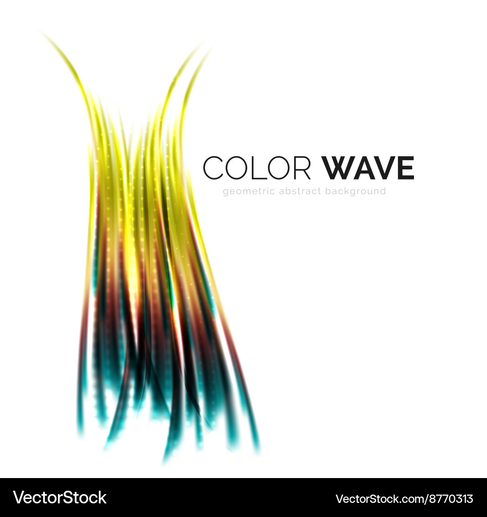 Abstract color wave design element Vector Image