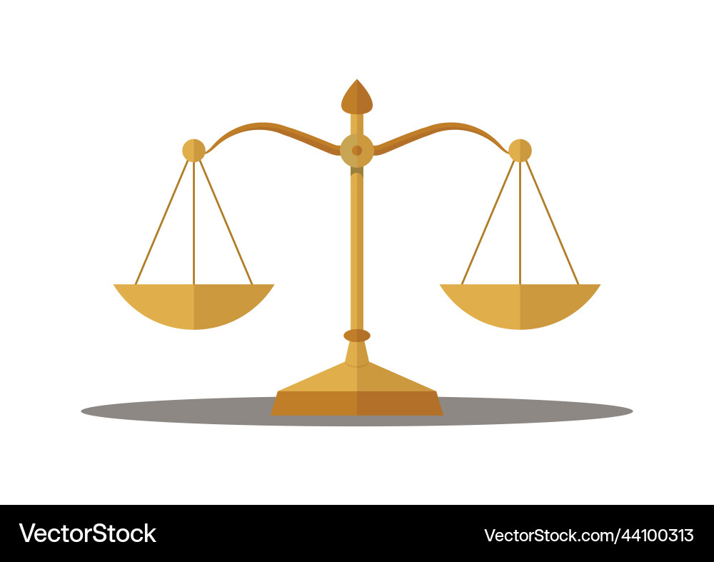 Balance scale clipart isolated on white background Balance scale clipart isolated on white background vector image