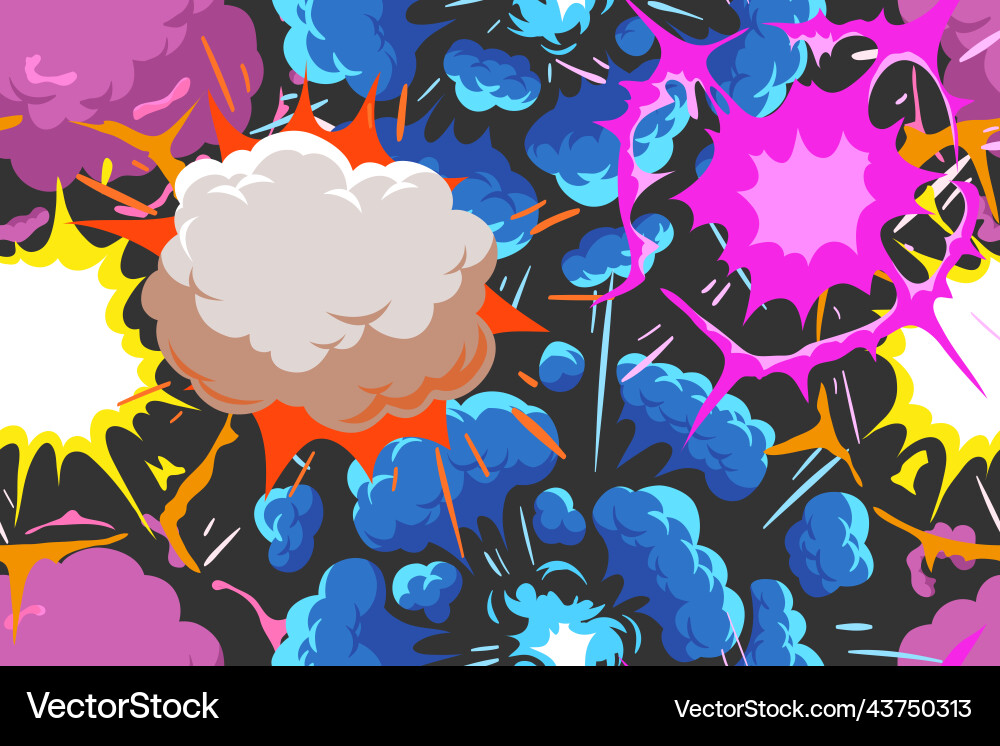 Boom Pattern - Explosive Background vector image